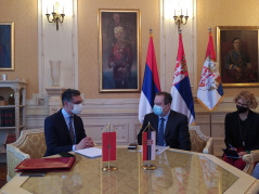 26 May 2021  National Assembly Speaker Ivica Dacic in meeting with the Ambassador of the Kingdom of Morocco Mohammed Amine Belhaj